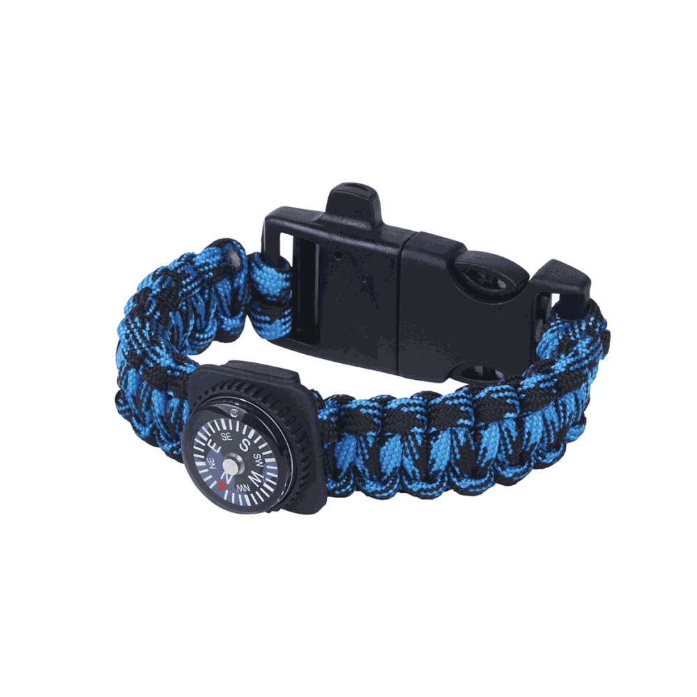 Expeditie Natuur Survival Armband "Blauw"