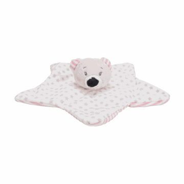 Pluche Knuffeldoekje Beer/Ster - Roze