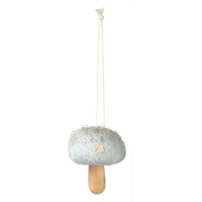 Kerst Hanger Paddenstoel Vilt - Hout "Wit" | Fantastic Gifts Shop