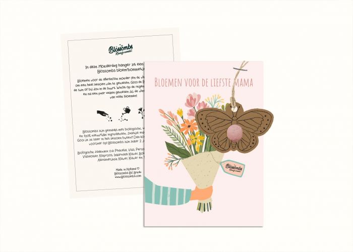 Blossombs - "Moederdag" Kaart + Hanger